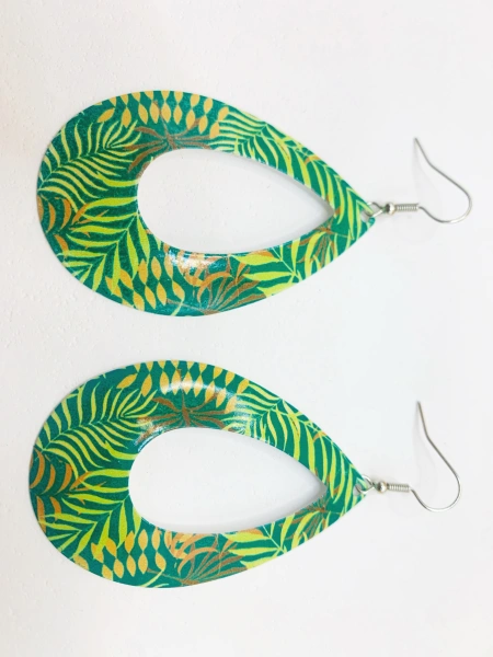 Iron sheet printed earrings Iron sheet printed earrings